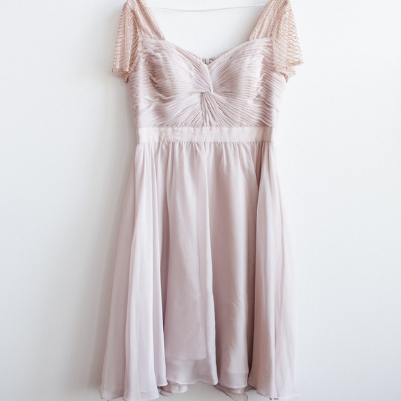 Adrianna Papell Dresses & Skirts - Adrianna Papell short blush beaded dress - 6